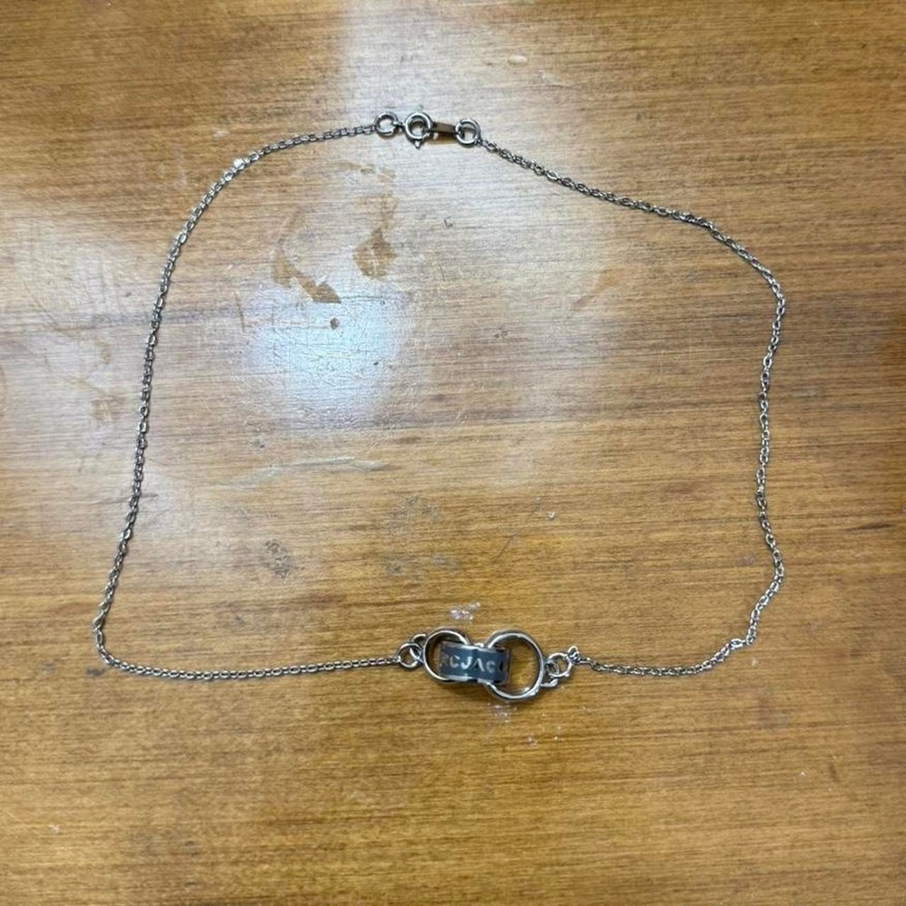 Marc Jacob's‎ Silver double ring necklace silver, double ring, layered